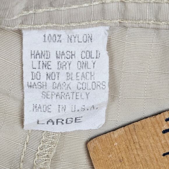 Water Girl  patagonia large 100% Nylon Pants Khaki Cargo Made in the USA - Picture 11 of 12